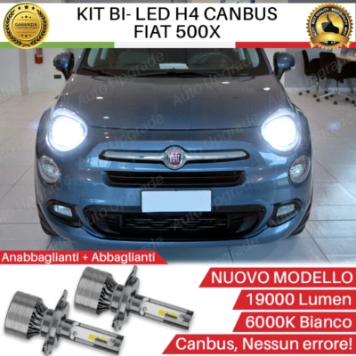 COPPIA LAMPADE H4 LED PER FIAT 500X 8000 LUMEN ANABBAGLIANTI ABBAGLIANTI CANBUS - Immagine 1 di 4