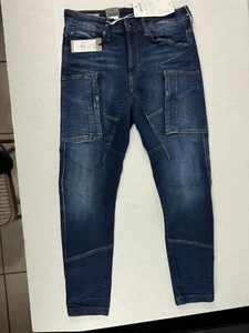 Jeans skinny G Star Raw Denim Cargo 3D da uomo taglia * blu crepuscolare nuovi con etichette elasticizzati - Foto 1 di 9
