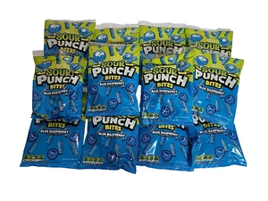 12er-PACK Sour Punch Bites BLAUE HIMBEERE KÜNSTLICH AROMATISIERTE SÜSSIGKEITEN 3,7 OZ EA - Bild 1 von 4