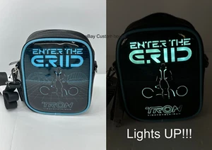 Disney Parks Loungefly Tron Mini Crossbody Bag Lightcycle Run Lights up - Picture 1 of 6