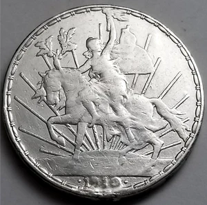 Mexico 1910 1 Peso Caballito 100th Anniversary Cry Independence 903 Silver coin. - Picture 1 of 4