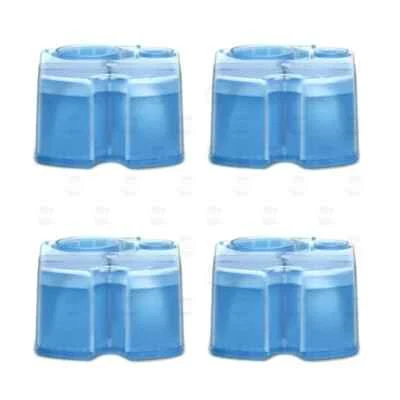 BRAUN 4 Cartucce Ricarica Lava&Rinnova CCR4 Rasoio Clean&Charge Clean&Renew - Immagine 1 di 4