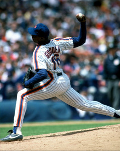 1989 DWIGHT GOODEN New York Mets BASEBALL ACTION Glossy Photo 8x10 PICTURE WOW!