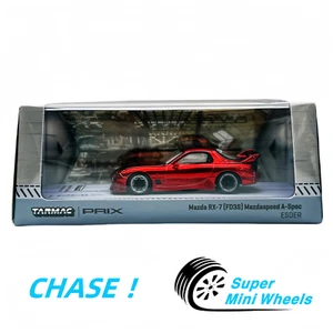 CHASE ！Tarmac Works 1:64 Mazda RX-7 (FD3S) Mazdaspeed A Spec ESDER – Chrome Red - Picture 1 of 2
