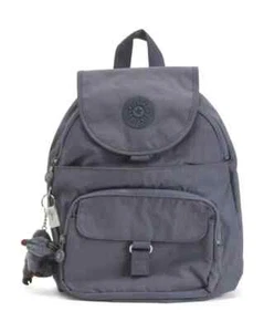 Kipling Queenie Backpack + Monkey NWT Medium Hazy Grey $104! - Picture 1 of 3