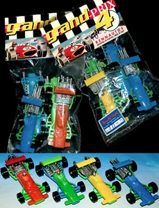 4 Plastica Auto da Corsa 1969 Sacchetto Formula 1 Ferrari Lotus Ford Brm Cooper - Foto 1 di 7