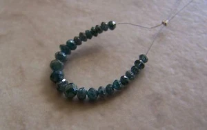 1.0CTS Natural Faceted Diamond Beads Blue Diamond Beads 2.5mm - 3.5mm I3 Clarity - Bild 1 von 2