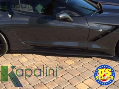 14-Up Corvette C7 Stingray Z06 Z07 侧裙摇椅板-碳纤维闪光重 — 第 1/4 张图片