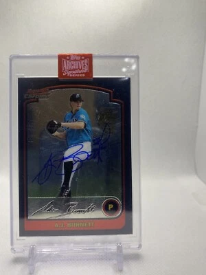 AJ Burnett 2019 Topps Archive Bowman Chrome Auto 1/1 - Image 1 of 3