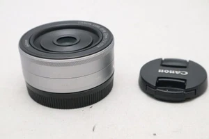 EXC Canon EF-M 22mm f/2 STM Wide Angel Lens for EF-M Mount, Silver - Picture 1 of 6