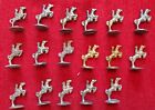17 Horse and Rider Monopoly Game Pieces Pewter Figurines Lot