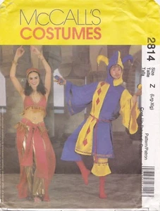 McCalls 2814 Gr.L-38 bis XL-44 Kostüm Schnittmuster, Jester, Harum Girl, Genie - Bild 1 von 2