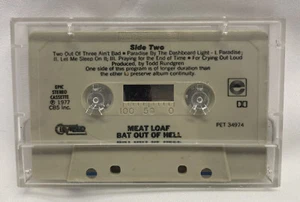 Meatloaf Bat Out of Hell Cassette Tape 1977 Rock And Roll Works Epic Records USA - Picture 1 of 2