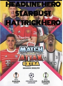 Headline Hero Starburst Sombrero truco héroe partido Attax Extra 2022/2023 Topps 22/23 - Imagen 1 de 50