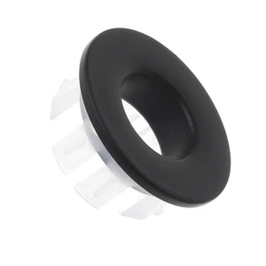 Black Bathroom Basin Faucet Sink Overflow Cover Brass Ring Insert Hole Cap kk - Picture 1 of 6