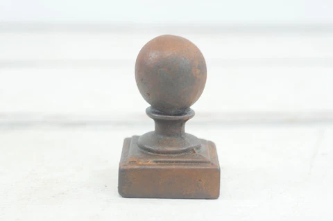 Vintage Brown Cast Iron Architectural Salvage Fence? Post Topper Finial #21 Cover