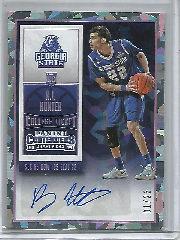 R.J. Hunter 2015 Panini Contenders Cracked Ice Autograph Rookie #01/23 - Image 1 of 1