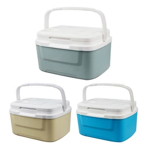 Insulated Portable Cooler 8L Leak-Proof Outdoor Hard Cooler for Ice Drink Beach - Picture 1 of 15