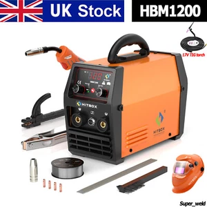 HITBOX 3 IN 1 MIG WELDING MACHINE 220V GASLESS MIG/TIG/MMA IGBT WELDER UK PLUG - Picture 1 of 12