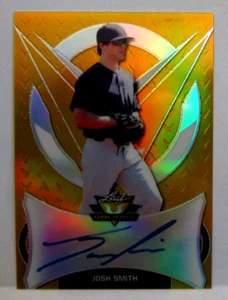 Josh Smith RC 2019 Leaf Valiant GOLD REFRACTOR#10/10 Rookie Auto!Yankees 2B RC - Picture 1 of 3