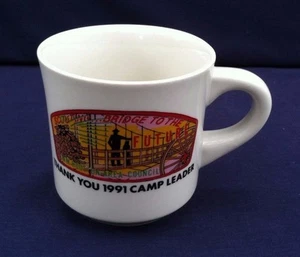Vintage Pfadfinder Kaffeebecher Sam Houston Area Thank You Camp Leader 1991 - Bild 1 von 3