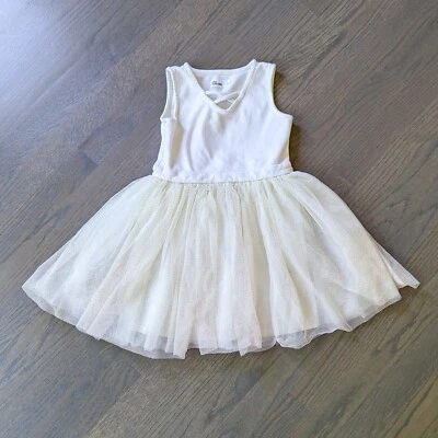 Epic Threads Girls Sleeveless Glitter Tulle Dress - Ivory, Size 6 - Image 1 of 4