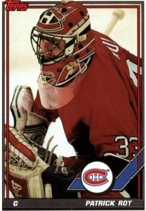Tarjeta de hockey sobre hielo Patrick Roy G Canadiens Topps n.º 413 1991 - Imagen 1 de 2