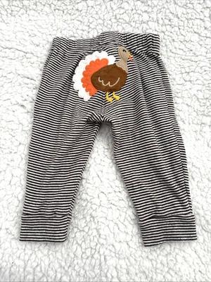 Calça listrada de Ação de Graças Carter's Turkey Patch bebê menino ou menina -Tamanho 6mo - Imagem 1 de 4