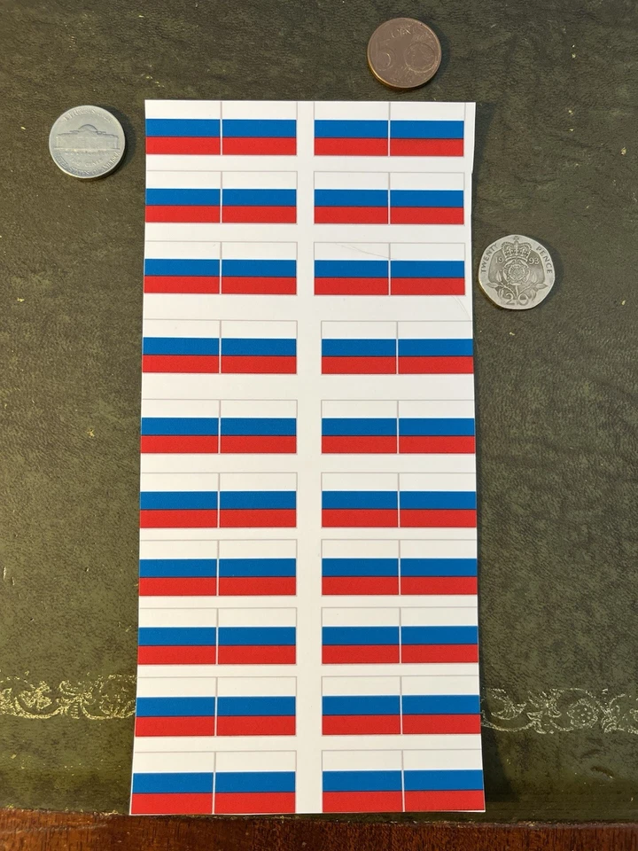 20x 15mm Russian Civil War RCW Flags  Whites as Printouts Only - Image 1 of 1