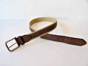 Tommy Bahama Leather & Canvas Belt Small, 30"-32" UNISEX - Picture 1 of 5