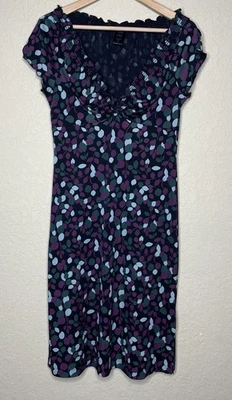 Max and Cleo Sheath Dress Women’s Size Medium Black V-Neck Short Sleeve Vintage - Image 1 of 4