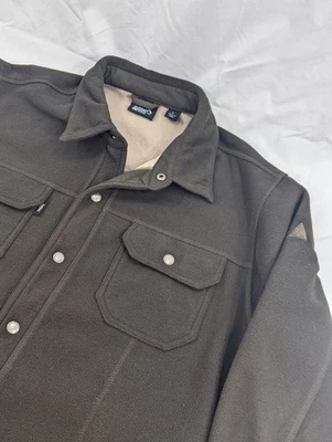Heavy Brown DDX Fleece Dri-Duck Barn Coat Jacket Size Large Snap Front Jacket - Image 1 of 4