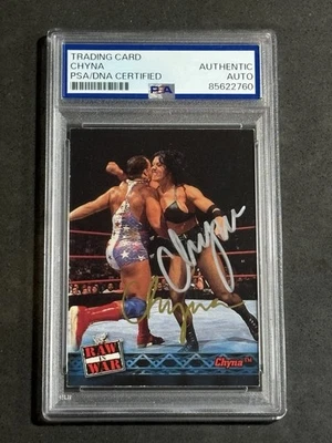 CHYNA 2001 FLEER WWF RAW IS WAR SIGNED AUTOGRAPHED CARD PSA/DNA CERTIFIED - Image 1 of 2