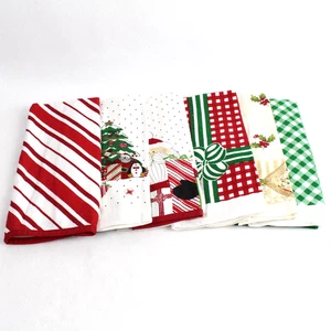 Küchentücher Vintage 90er Weihnachtsmotive Weihnachtsmann 100% Baumwolle 6 Stück Neu ohne Etikett - Bild 1 von 11