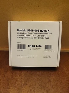 Tripp Lite USB to RJ45 Cisco Console Rollover Cable Model R209-006-RJ45-X - Photo 1/2