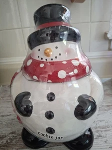St. Nicholas Square Snowball Buddies Large Ceramic Cookie Jar 13" T × 25" Round - Picture 1 of 6