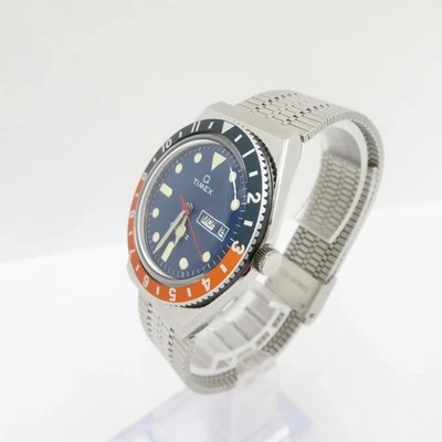 Timex TW2U61100 Q analógico esfera azul plata acero inoxidable reloj de cuarzo - Imagen 1 de 4