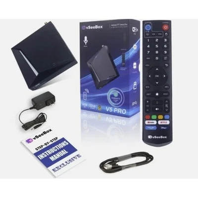 vSeeBox V5 Pro Android 12 TV Box 4GB 32GB 6K Ultra HD WiFi 6 Bluetooth 5.0 - Image 1 of 4