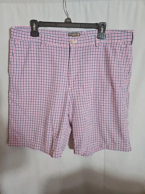 Pantalones Cortos Peter Millar Nuevos con Etiquetas Crown Sport Para Hombre 38 Performance Seersucker Multi Cuadros Foto 1 de 4