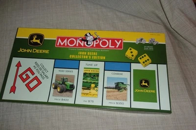 Jogo de tabuleiro John Deere Tractor Monopoly 2005 completo não usado House Cards dados - Imagem 1 de 4