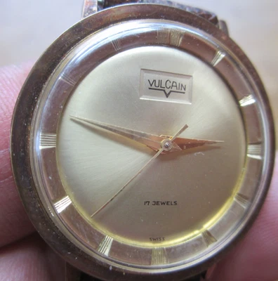 Reloj suizo vintage Vulcain 17 Jewel para hombre - APARECE SIN USAR - AÑOS 50 Foto 1 de 4
