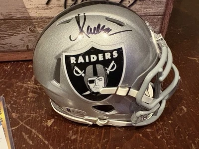 Minicasco firmado por Marcus Allen Las Vegas Raiders certificado de autenticidad BAS Foto 1 de 4