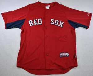 Boston Red Sox #15 Pedroia Red Jersey Majestic Men's 2XL Coolbase Authentic 2012 - Picture 1 of 9