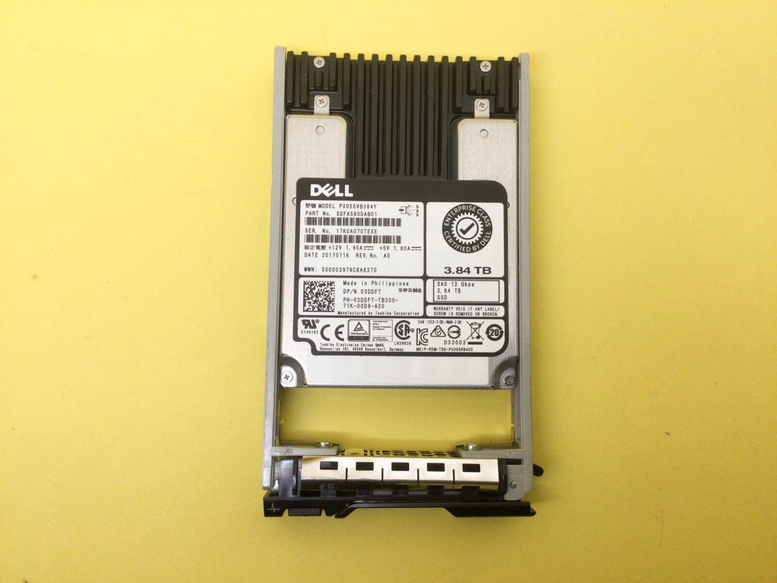 *** 3DDFT DELL 3.84TB SAS 12Gb/s Mix Used 2.5'' Internal SSD PX05SVB384Y ***. Available Now for $349.00