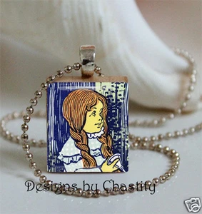 Dorothy Necklace The Wizard of Oz Altered Art Classic Book Charm Pendant - Picture 1 of 1