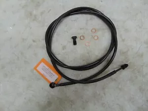 LA Choppers Midnight 17-20 Braided Clutch Cable 15"-17" Ape Hanger LA-8054C16M - Bild 1 von 4