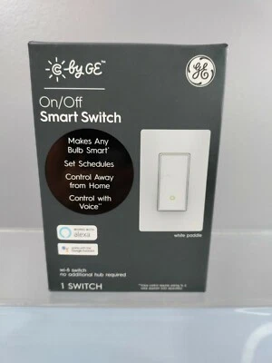 NEW C BY GE ON/OFF LIGHT BULB SMART SWITCH WORKS ALEXA & GOOGLE ASSISTANT WHITE - Image 1 of 4