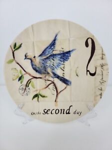 Williams-Sonoma 12 DAYS OF CHRISTMAS 2nd Day Turtle Doves 8 3/4" Salad Plate