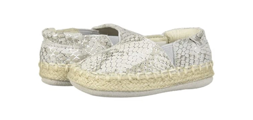Robeez Ellie Espadrille Silver Snake Metallic 9-12 Months 100% Leather (US 4) - Image 1 of 4