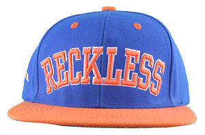 Young & Reckless LA Block Royal Blue Orange Snapback Baseball Hat Cap NWT